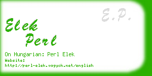 elek perl business card